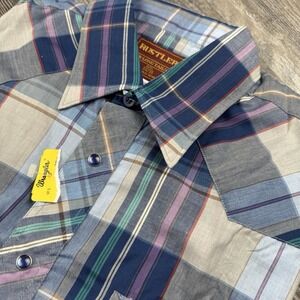 NEW Rustler Men's Western Pearl Snap X-Long Tails 16.5 34/35  Button Up